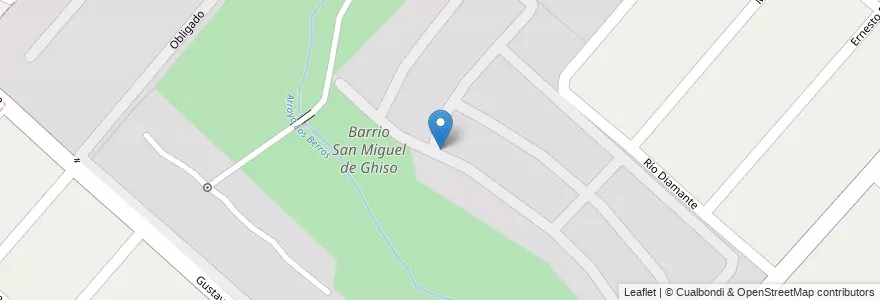 Mapa de ubicacion de Barrio San Miguel de Ghiso en Arjantin, Buenos Aires, Partido De San Miguel, Bella Vista.