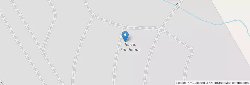 Mapa de ubicacion de Barrio San Roque en 아르헨티나, 부에노스아이레스주, Partido De Luján.