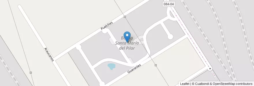 Mapa de ubicacion de Barrio Santa María del Pilar en الأرجنتين, بوينس آيرس, Partido Del Pilar, Villa Rosa.