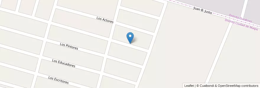 Mapa de ubicacion de Barrio SOEM I, II y III en Argentinien, Chile, Mendoza, Departamento Maipú, Maipú, Distrito Gutiérrez.