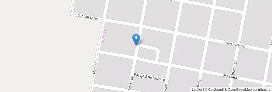 Mapa de ubicacion de Barrio Sucre en Argentinien, Provinz Córdoba, Departamento San Justo, Pedanía Libertad, Municipio De Morteros, Morteros.