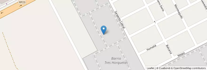 Mapa de ubicacion de Barrio Tres Horquetas en Argentina, Provincia Di Buenos Aires, Partido De San Fernando, San Fernando.