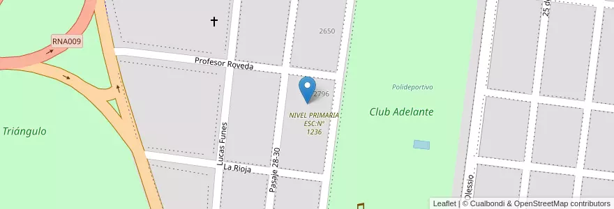 Mapa de ubicacion de Barrio Unidos en Argentinien, Santa Fe, Departamento General Obligado, Municipio De Reconquista, Reconquista.