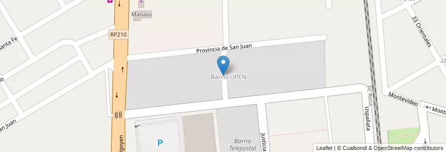 Mapa de ubicacion de Barrio UPCN en 아르헨티나, 부에노스아이레스주, Partido De Almirante Brown, Glew.
