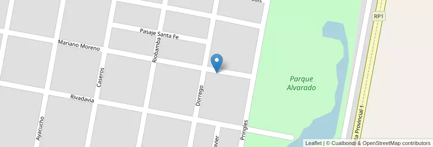 Mapa de ubicacion de Barrio Urquiza en Argentina, Córdova, Departamento San Justo, Pedanía Libertad, Municipio De Morteros.