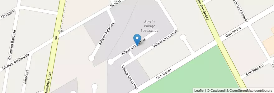 Mapa de ubicacion de Barrio Village Las Lomas en アルゼンチン, ブエノスアイレス州, Partido De San Isidro, San Isidro.