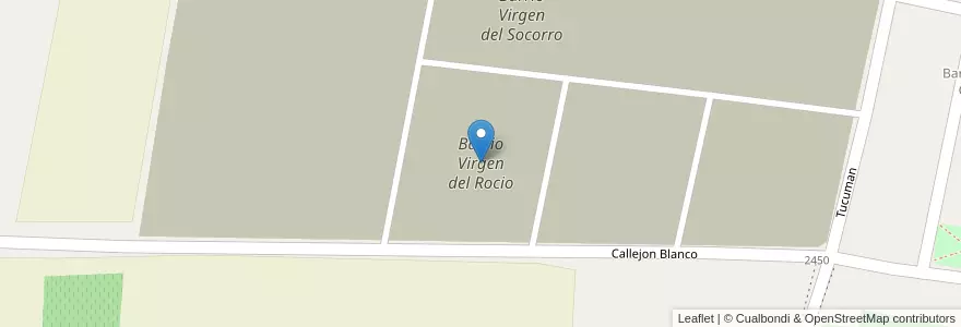 Mapa de ubicacion de Barrio Virgen del Rocio en Arjantin, San Juan, Şili, Albardón.