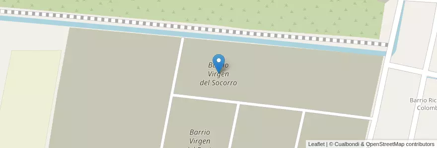 Mapa de ubicacion de Barrio Virgen del Socorro en アルゼンチン, サンフアン州, チリ, Albardón.