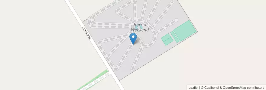 Mapa de ubicacion de Barrio Weekend en الأرجنتين, بوينس آيرس, Partido De Escobar, Matheu.