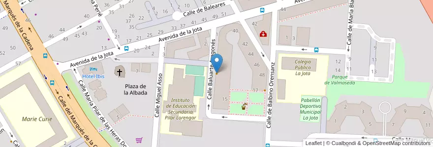 Mapa de ubicacion de Barrio en 스페인, Aragón, 사라고사, Zaragoza, 사라고사.