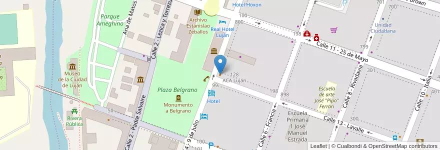 Mapa de ubicacion de Barsino en Argentinië, Buenos Aires, Partido De Luján.