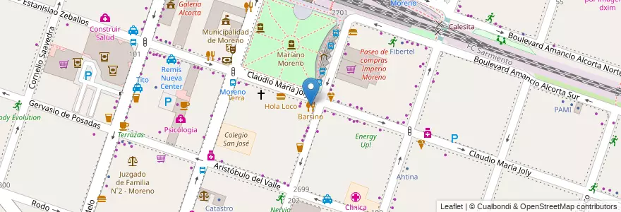 Mapa de ubicacion de Barsino en الأرجنتين, بوينس آيرس, Partido De Moreno, Moreno.