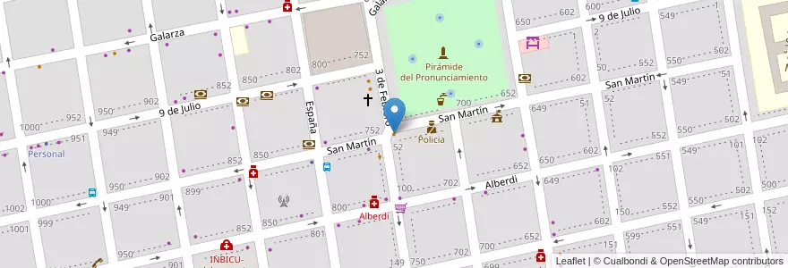 Mapa de ubicacion de Bartolo Bar en الأرجنتين, إنتري ريوس, Departamento Uruguay, Distrito Molino, Concepción Del Uruguay.