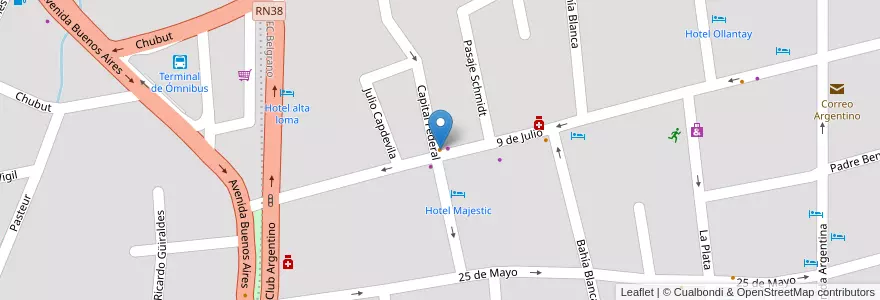 Mapa de ubicacion de BarTolomé en アルゼンチン, コルドバ州, Departamento Punilla, Pedanía San Antonio, Municipio De La Falda.