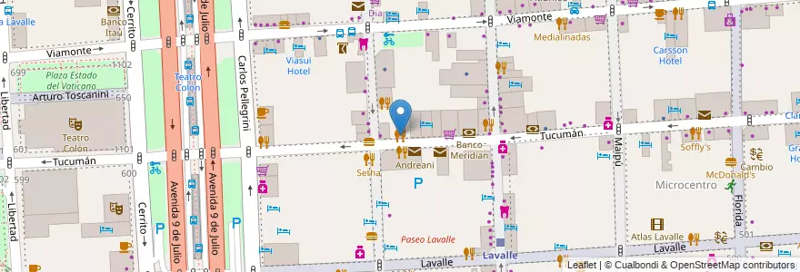Mapa de ubicacion de Bas Tucumán, San Nicolas en アルゼンチン, Ciudad Autónoma De Buenos Aires, Comuna 1, ブエノスアイレス.