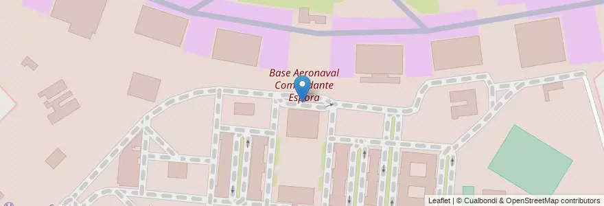 Mapa de ubicacion de Base Aeronaval Comandante Espora en 아르헨티나, 부에노스아이레스주, Partido De Bahía Blanca, Grünbein.