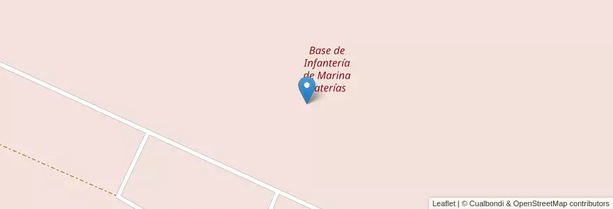 Mapa de ubicacion de Base de Infantería de Marina Baterías en 阿根廷, 布宜诺斯艾利斯省, Partido De Coronel De Marina Leonardo Rosales.