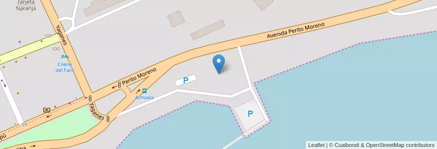 Mapa de ubicacion de Base Naval en Argentinië, Departamento Ushuaia, Chili, Vuurland, Ushuaia.