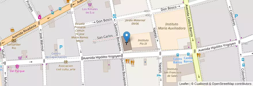 Mapa de ubicacion de Basílica Auxiliadora, Almagro en Argentinië, Ciudad Autónoma De Buenos Aires, Comuna 5, Buenos Aires.