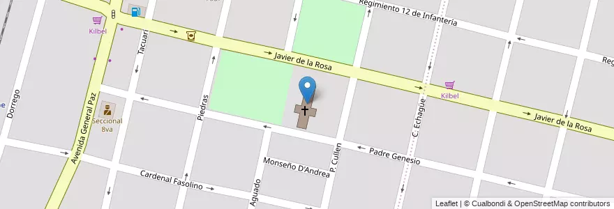 Mapa de ubicacion de Basílica Nuestra Señora de Guadalupe en Argentina, Santa Fe, Departamento La Capital, Santa Fe Capital, Santa Fe.