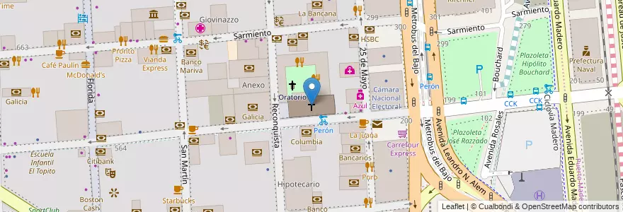 Mapa de ubicacion de Basílica Nuestra Señora de La Merced, San Nicolas en Аргентина, Буэнос-Айрес, Comuna 1, Буэнос-Айрес.