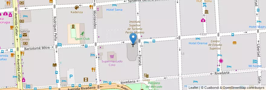 Mapa de ubicacion de Basilica Nuestra Señora de La Piedad del Monte Calvario, San Nicolas en Аргентина, Буэнос-Айрес, Comuna 1, Буэнос-Айрес.