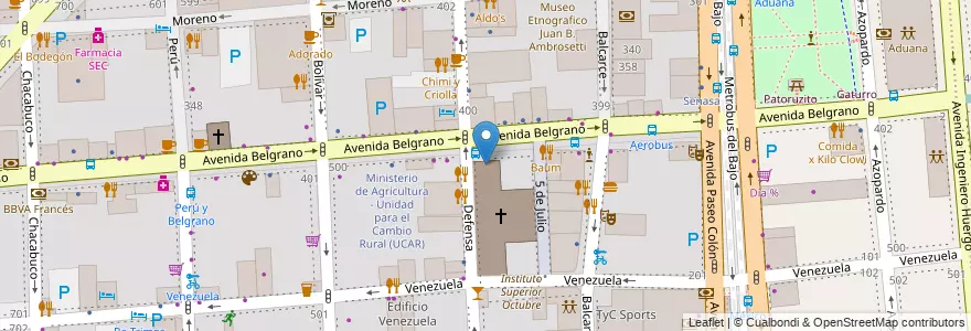Mapa de ubicacion de Basílica Nuestra Señora del Rosario, Montserrat en Argentinien, Ciudad Autónoma De Buenos Aires, Comuna 1, Buenos Aires.