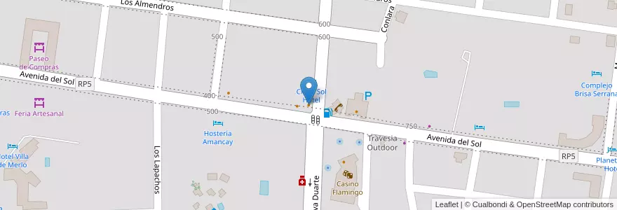 Mapa de ubicacion de Basta Lola en الأرجنتين, San Luis, Junín, Municipio De Merlo, Villa De Merlo.