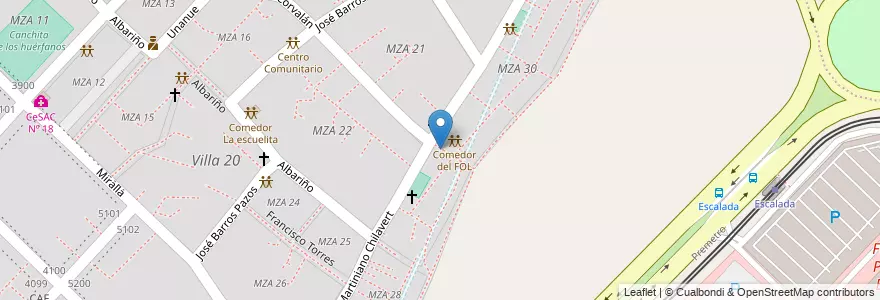 Mapa de ubicacion de Basural de Corvalán y Chilavert, Villa Lugano en الأرجنتين, Ciudad Autónoma De Buenos Aires, Buenos Aires, Comuna 8.
