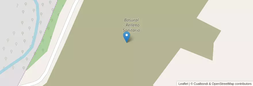Mapa de ubicacion de Basural - Relleno Sanitario en アルゼンチン, Departamento Ushuaia, チリ, ティエラ・デル・フエゴ州.