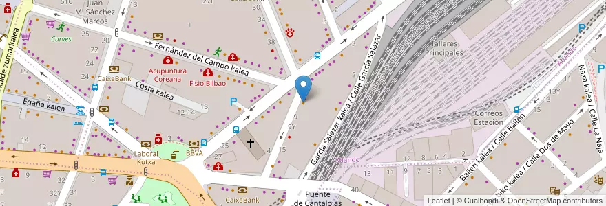 Mapa de ubicacion de Bat JK en 西班牙, 巴斯克, 比斯开, Bilboaldea, 毕尔巴鄂.
