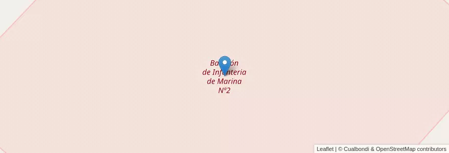 Mapa de ubicacion de Batallón de Infanteria de Marina Nª2 en アルゼンチン, ブエノスアイレス州, Partido De Coronel De Marina Leonardo Rosales.
