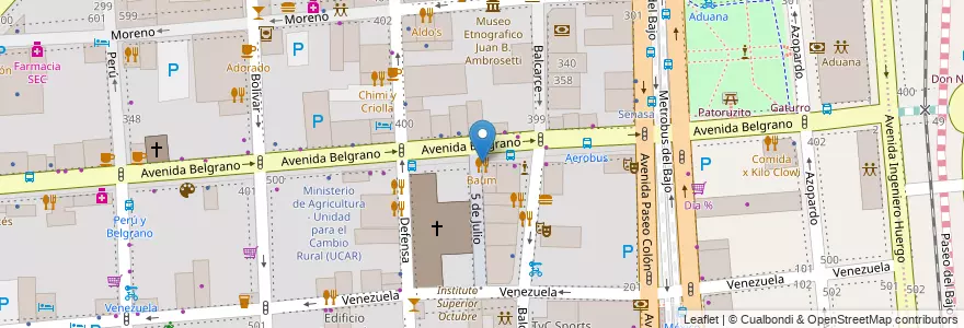 Mapa de ubicacion de Baum, Montserrat en 阿根廷, Ciudad Autónoma De Buenos Aires, Comuna 1, 布宜诺斯艾利斯.