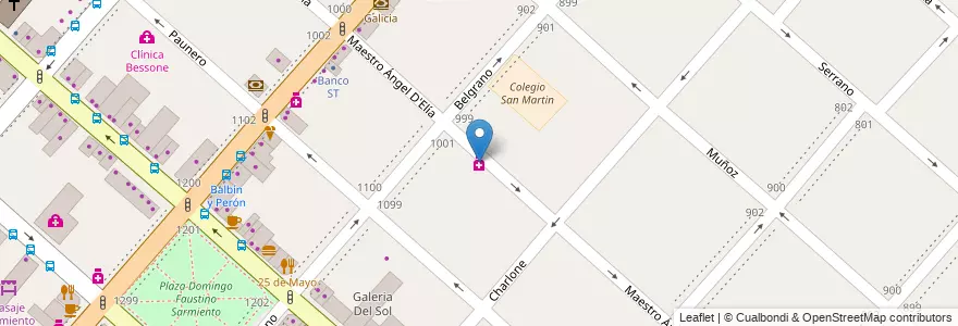 Mapa de ubicacion de Baumberger en アルゼンチン, ブエノスアイレス州, Partido De San Miguel, San Miguel.