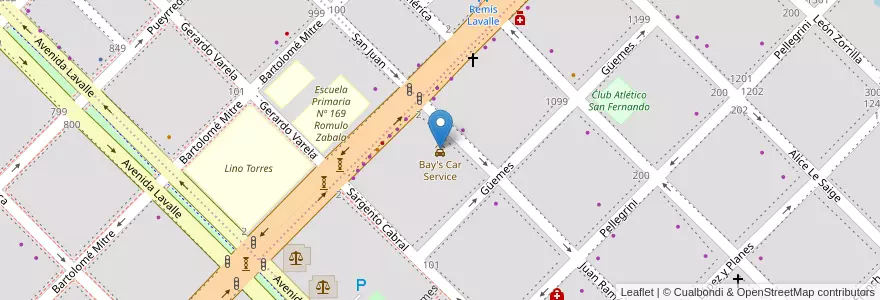 Mapa de ubicacion de Bay's Car Service en Argentina, Chaco, Departamento San Fernando, Resistencia, Resistencia.