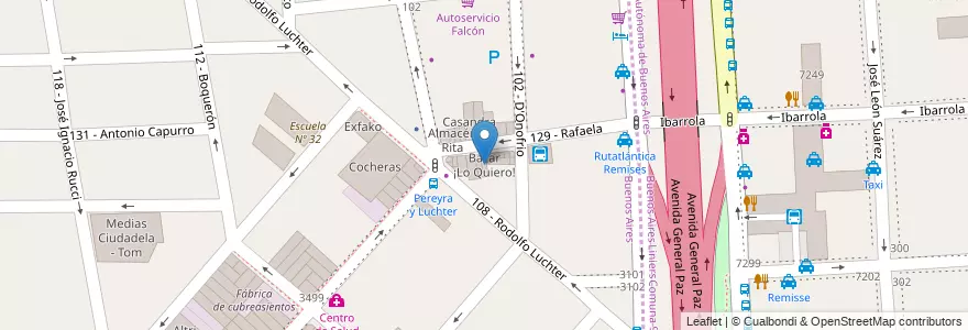 Mapa de ubicacion de Bazar ¡Lo Quiero! en Argentinien, Provinz Buenos Aires, Partido De Tres De Febrero, Ciudadela.