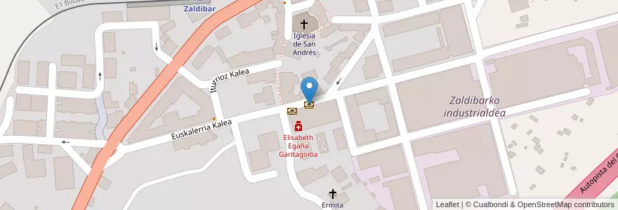 Mapa de ubicacion de BBK Zaldibar en 西班牙, 巴斯克, 比斯开, Durangaldea, Zaldibar.