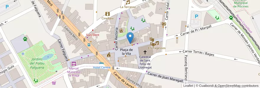Mapa de ubicacion de BBVA en Spagna, Catalunya, Barcelona, Baix Llobregat, Sant Feliu De Llobregat.