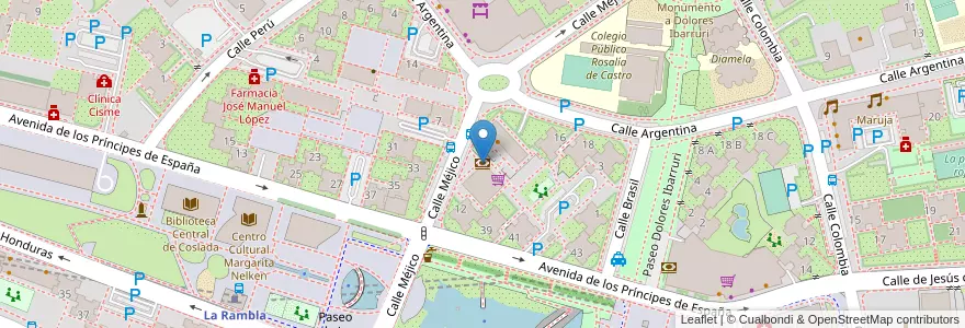 Mapa de ubicacion de BBVA en スペイン, マドリード州, Comunidad De Madrid, Área Metropolitana De Madrid Y Corredor Del Henares, Coslada.