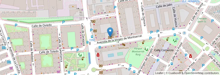 Mapa de ubicacion de BBVA en Spanien, Autonome Gemeinschaft Madrid, Autonome Gemeinschaft Madrid, Área Metropolitana De Madrid Y Corredor Del Henares, San Fernando De Henares, Coslada.