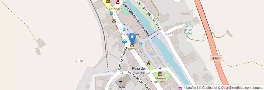 Mapa de ubicacion de BBVA en إسبانيا, أستورياس, أستورياس, Piloña.