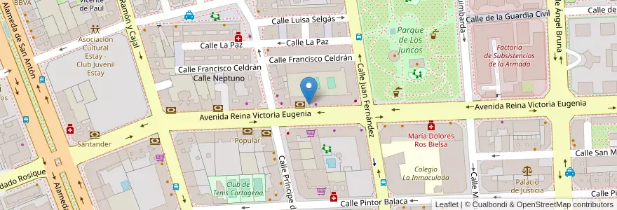 Mapa de ubicacion de BBVA en Spain, Region Of Murcia, Region Of Murcia, Campo De Cartagena Y Mar Menor, Cartagena.
