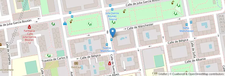 Mapa de ubicacion de BBVA en Spanien, Autonome Gemeinschaft Madrid, Autonome Gemeinschaft Madrid, Área Metropolitana De Madrid Y Corredor Del Henares, Madrid.