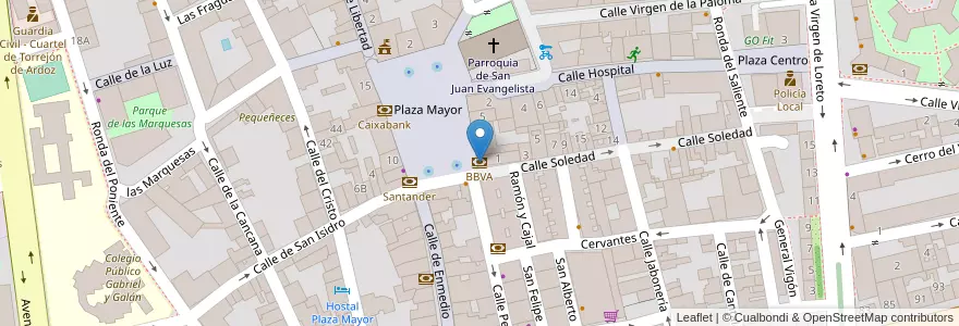 Mapa de ubicacion de BBVA en Испания, Мадрид, Мадрид, Área Metropolitana De Madrid Y Corredor Del Henares, Torrejón De Ardoz.