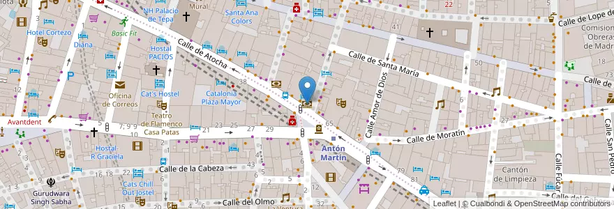 Mapa de ubicacion de BBVA en Spanje, Comunidad De Madrid, Comunidad De Madrid, Área Metropolitana De Madrid Y Corredor Del Henares, Madrid.