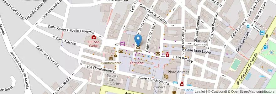 Mapa de ubicacion de BBVA en Испания, Мадрид, Мадрид, Cuenca Del Guadarrama, San Lorenzo De El Escorial.