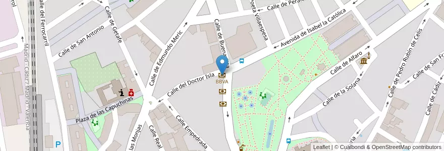 Mapa de ubicacion de BBVA en إسبانيا, منطقة مدريد, منطقة مدريد, Área Metropolitana De Madrid Y Corredor Del Henares, Pinto.