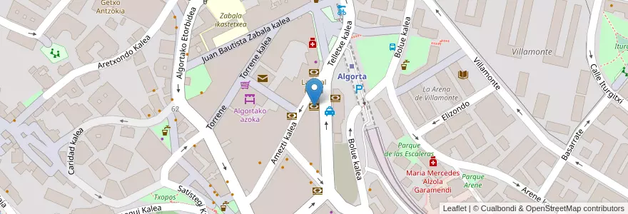 Mapa de ubicacion de BBVA en 스페인, Euskadi, Bizkaia, Bilboaldea, Getxo.