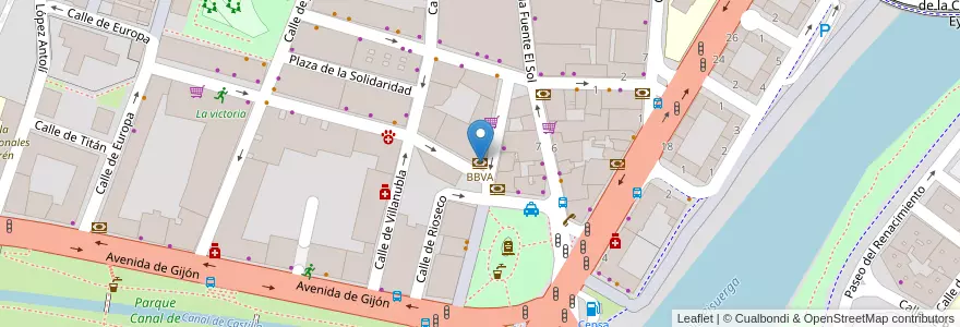 Mapa de ubicacion de BBVA en Sepanyol, Castilla Y León, Valladolid, Valladolid.