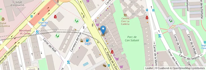 Mapa de ubicacion de BBVA Catalunya Caixa en 西班牙, Catalunya, Barcelona, Barcelonès, Barcelona.